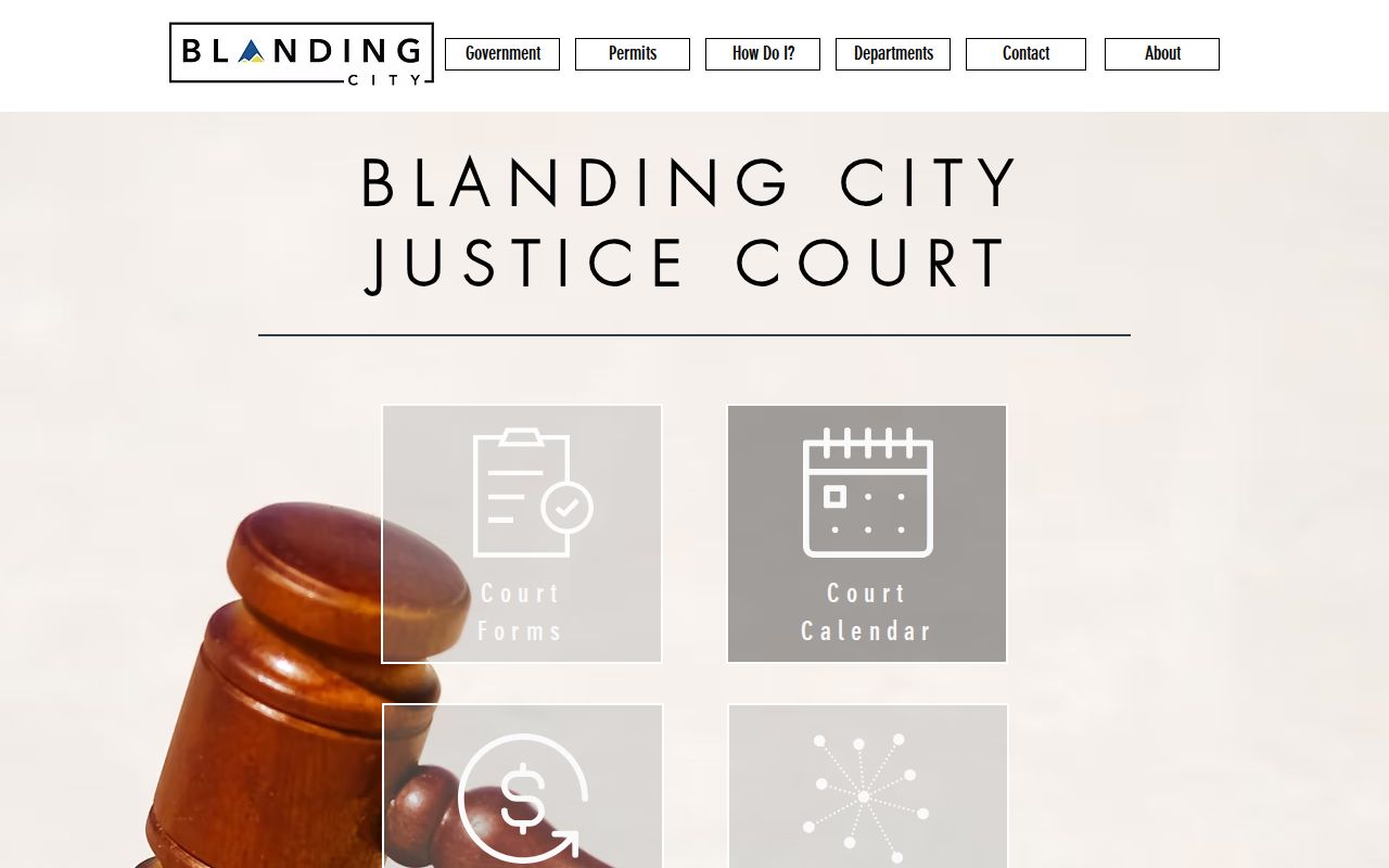 Blanding court docket and Justice Court contact page