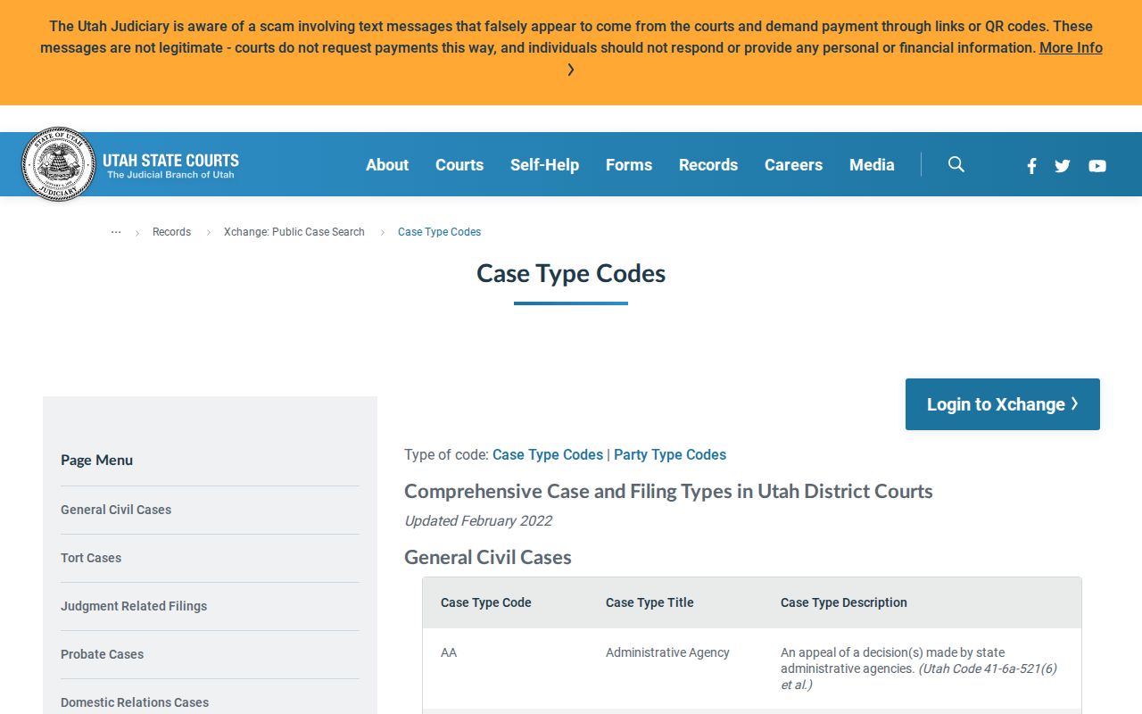 San Juan County criminal docket case-type code reference