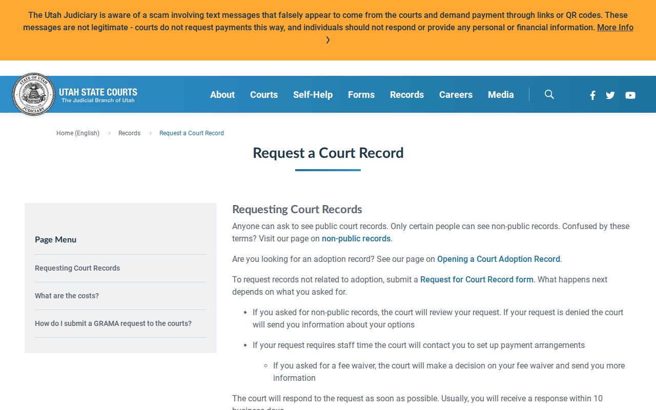 San Juan County court record request instructions
